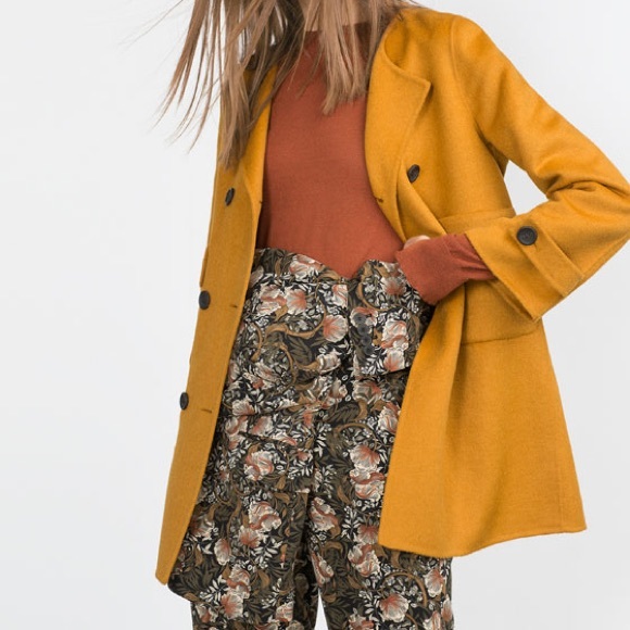 Zara Jackets & Blazers - Zara Handmade Coat in Mustard Yellow
